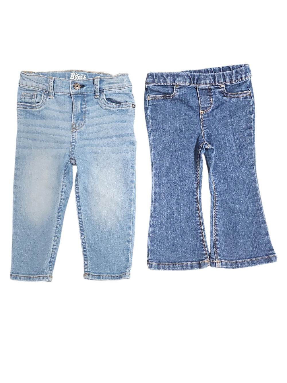 OshKosh B'gosh Light Blue & Carter's Dark Blue Denim Jeans DuoSize 18 Months